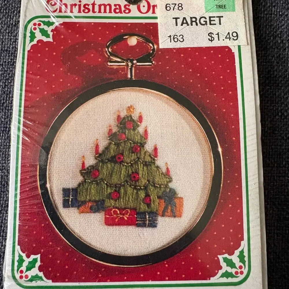 Christmas Tree Christmas Ornament Vintage Counted Embroidery Kit by New Berlin